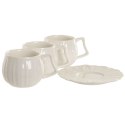 Zestaw 6 filiżanek z talerzykami Home ESPRIT Biały Porcelana 120 ml