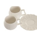 Zestaw 6 filiżanek z talerzykami Home ESPRIT Biały Porcelana 120 ml