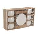Zestaw 6 filiżanek z talerzykami Home ESPRIT Biały Porcelana 120 ml