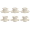 Zestaw 6 filiżanek z talerzykami Home ESPRIT Biały Porcelana 150 ml
