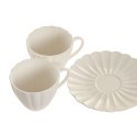Zestaw 6 filiżanek z talerzykami Home ESPRIT Biały Porcelana 150 ml