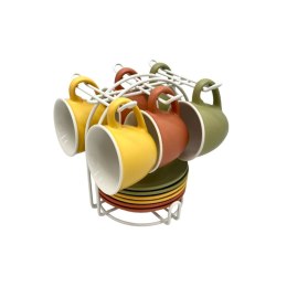 Zestaw do kawy Home ESPRIT Wielokolorowy Porcelana Nowoczesny 100 ml 6 Części