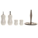 Zestaw do oliwy i octu Home ESPRIT Biały Ceimnobrązowy Bambus Porcelana 17 x 17 x 19 cm