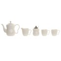 Zestaw filiżanek do kawy Home ESPRIT Biały Ceimnobrązowy Bambus Porcelana 240 ml 6 Części