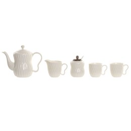 Zestaw filiżanek do kawy Home ESPRIT Biały Ceimnobrązowy Bambus Porcelana 240 ml 6 Części