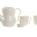 Zestaw filiżanek do kawy Home ESPRIT Biały Ceimnobrązowy Bambus Porcelana 6 Części