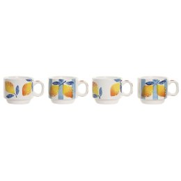 Zestaw filiżanek do kawy Home ESPRIT Żółty Niebieski Biały Pomarańczowy Metal Dolomite 260 ml
