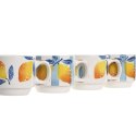 Zestaw filiżanek do kawy Home ESPRIT Żółty Niebieski Biały Pomarańczowy Metal Dolomite 260 ml