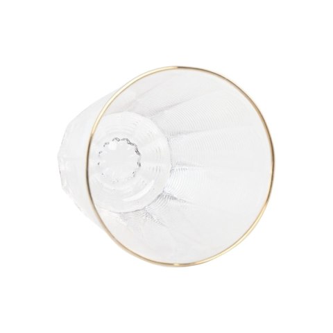 Zestaw kieliszków Home ESPRIT Przezroczysty Złoty Szkło Z reliefem 350 ml (6 Sztuk)