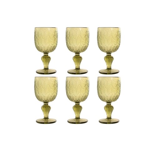 Zestaw kubków Home ESPRIT Kolor Zielony Szkło 250 ml (6 Sztuk)