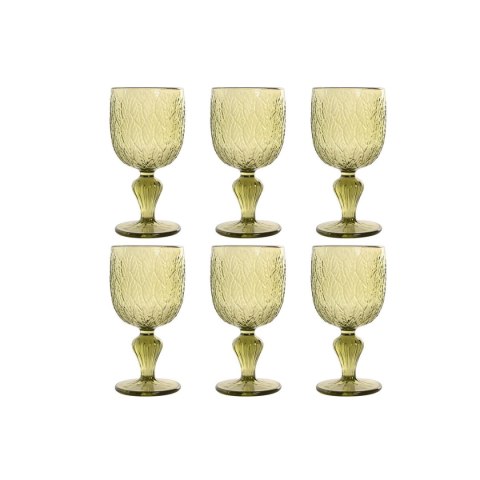 Zestaw kubków Home ESPRIT Kolor Zielony Szkło 340 ml (6 Sztuk)