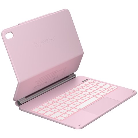 Etui Typecase Edge z klawiaturą do iPad 11" (A16) 2025 / iPad 10.9" 2022 różowy