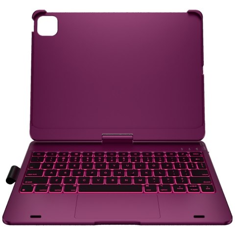 Etui Typecase Edge z klawiaturą do iPad Air 11" M2 2024 / M3 2025 / M4 2026 malinowy