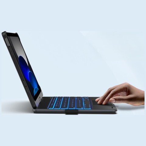Etui Typecase Edge z klawiaturą do iPad Air 11" M2 2024 / M3 2025 / M4 2026 malinowy
