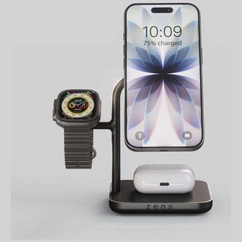 Magnetyczna ładowarka indukcyjna 3w1 Zens Office Charger Pro 3 + ładowanie Apple Watch Qi2 15W