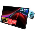 Monitor przenośny dotykowy Verbatim ALU 13.3" WUXGA z powerbankiem 5000mAh czarny 32087