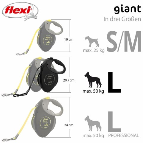 Smycz dla psa Flexi Czarny L