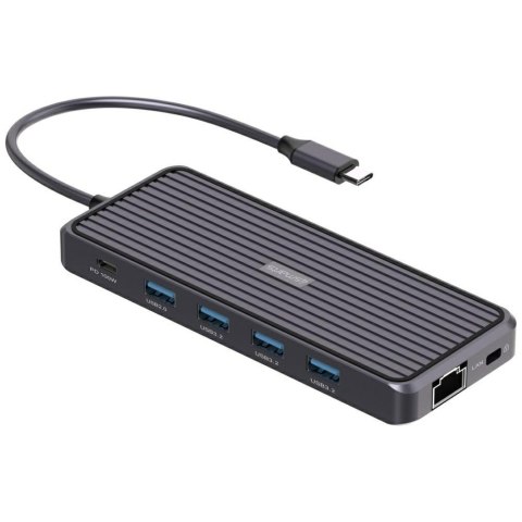 Stacja ładująca 4smarts SmartDock 11w1 4xUSB-A/USB-C/RJ45/Audio/Mic/HDMI