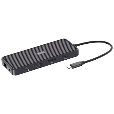 Stacja ładująca 4smarts SmartDock 11w1 4xUSB-A/USB-C/RJ45/Audio/Mic/HDMI