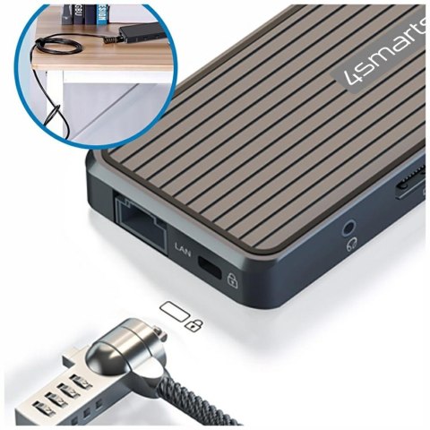 Stacja ładująca 4smarts SmartDock 11w1 4xUSB-A/USB-C/RJ45/Audio/Mic/HDMI
