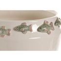 Wazon Home ESPRIT Kolor Zielony Krem Ceramika Śródziemnomorski 25 X 25 X 25,5 CM