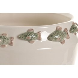 Wazon Home ESPRIT Kolor Zielony Krem Ceramika Śródziemnomorski 25 X 25 X 25,5 CM