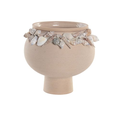 Wazon Home ESPRIT Krem Ceramika Śródziemnomorski 21 x 21 x 20 cm