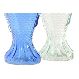 Wazon Home ESPRIT Niebieski Turkusowy Szkło Śródziemnomorski 10 X 7 X 26,3 CM (2 Sztuk)