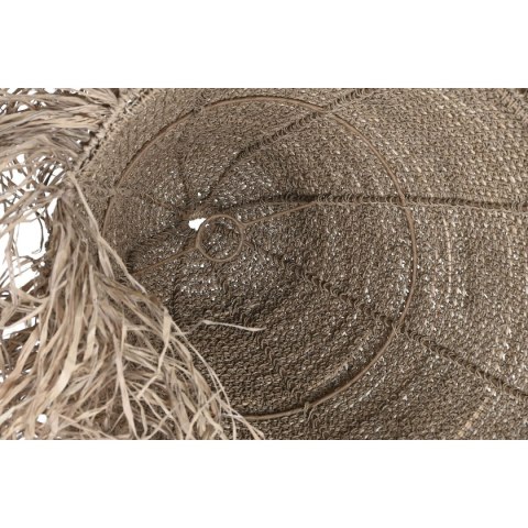 Abażur do Lamp Home ESPRIT Naturalny Aluminium Liść palmowy 64 X 64 X 80 CM (2)