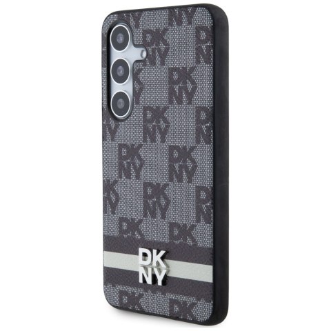 DKNY DKHCS24MPCPTSSK S24+ S926czarny/black hardcase Leather Checkered Mono Pattern & Printed Stripes