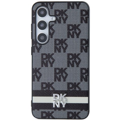 DKNY DKHCS24MPCPTSSK S24+ S926czarny/black hardcase Leather Checkered Mono Pattern & Printed Stripes