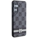 DKNY DKHCS24MPCPTSSK S24+ S926czarny/black hardcase Leather Checkered Mono Pattern & Printed Stripes