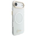 Etui Guess IML Gradient Script Metal MagSafe do iPhone Air biały