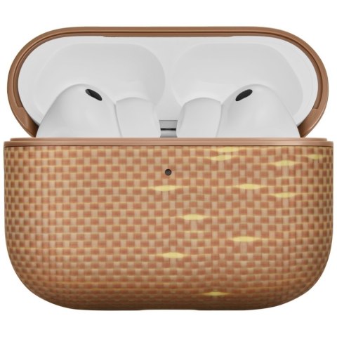 Etui PITAKA Aramid Fiber do AirPods Pro 3 golden glin