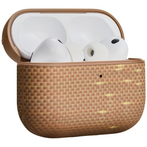 Etui PITAKA Aramid Fiber do AirPods Pro 3 golden glin