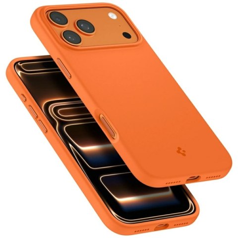 Etui Spigen Silicone Fit MAG MagSafe do iPhone 17 Pro Max pomarańczowy
