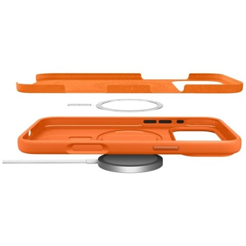 Etui Spigen Silicone Fit MAG MagSafe do iPhone 17 Pro pomarańczowy