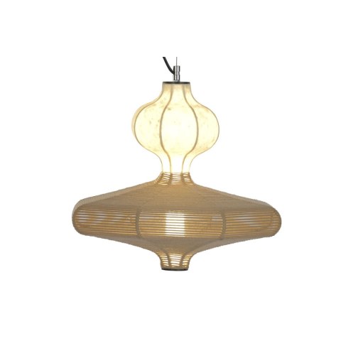 Lampa Sufitowa Home ESPRIT Biały Naturalny Papier Stal 50 X 50 X 40,6 CM