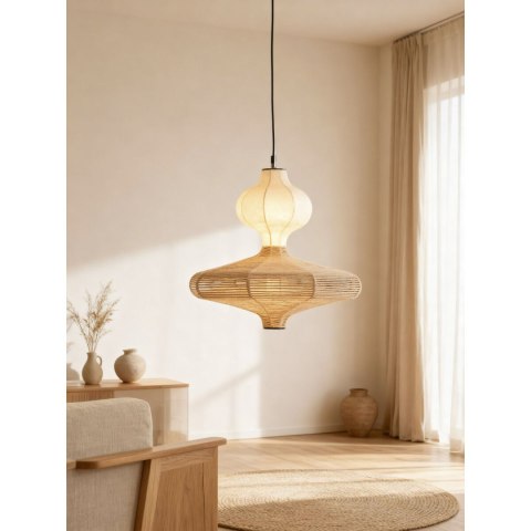 Lampa Sufitowa Home ESPRIT Biały Naturalny Papier Stal 50 X 50 X 40,6 CM