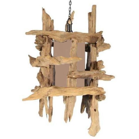 Lampa Sufitowa Home ESPRIT Brązowy drewno tekowe 50 X 50 X 79 CM