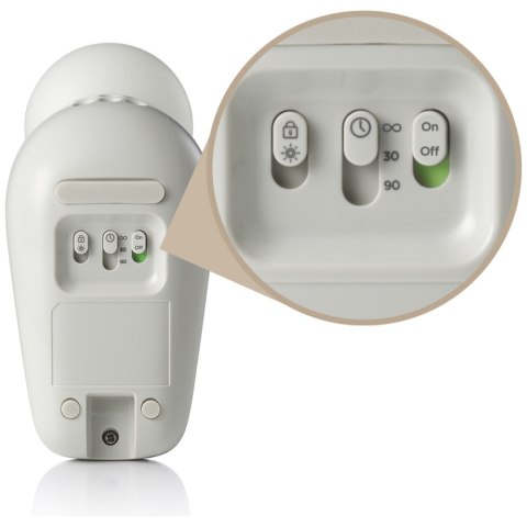 Lampka nocna z uspokajającymi dźwiękami Motorola S1 Light and Sound Soother biały