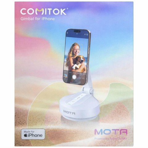 Uchwyt na iPhone`a Comitok Mota Magnetic biały
