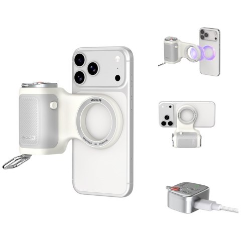 Uchwyt ręczny do telefonu Comitok Moca biały