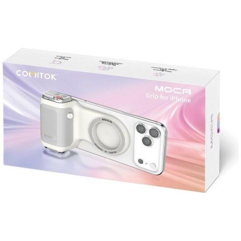 Uchwyt ręczny do telefonu Comitok Moca biały