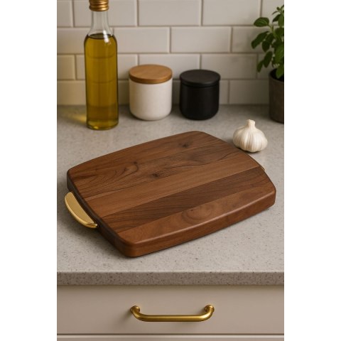Deska do krojenia Home ESPRIT Złoty Naturalny 40,5 X 26,6 X 4,5 CM