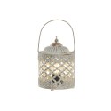Lampa Home ESPRIT Biały Złoty Metal Szkło Arabia 13,5 x 13,5 x 19 cm