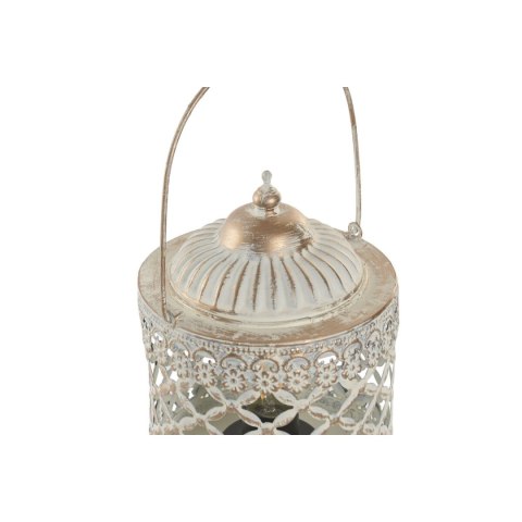 Lampa Home ESPRIT Biały Złoty Metal Szkło Arabia 13,5 x 13,5 x 19 cm