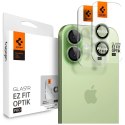 Osłona aparatu Spigen Optik Pro Glas.TR "EZ FIT" Camera Protector 2szt do iPhone 17 / 16 / 16 Plus zielony