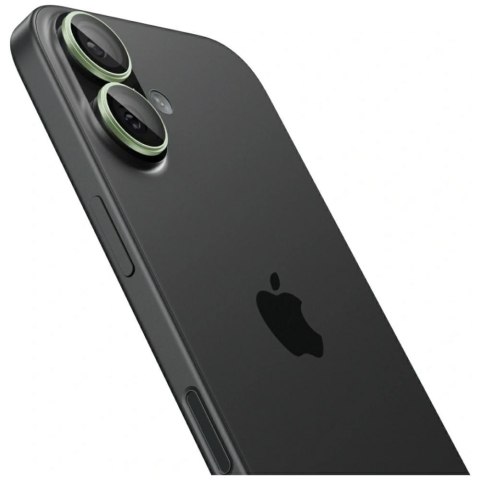 Osłona aparatu Spigen Optik Pro Glas.TR "EZ FIT" Camera Protector 2szt do iPhone 17 / 16 / 16 Plus zielony