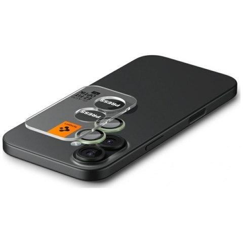 Osłona aparatu Spigen Optik Pro Glas.TR "EZ FIT" Camera Protector 2szt do iPhone 17 / 16 / 16 Plus zielony